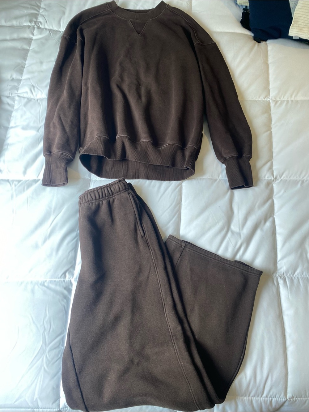 aerie Brown Track Sweatshirt & Joggers Set